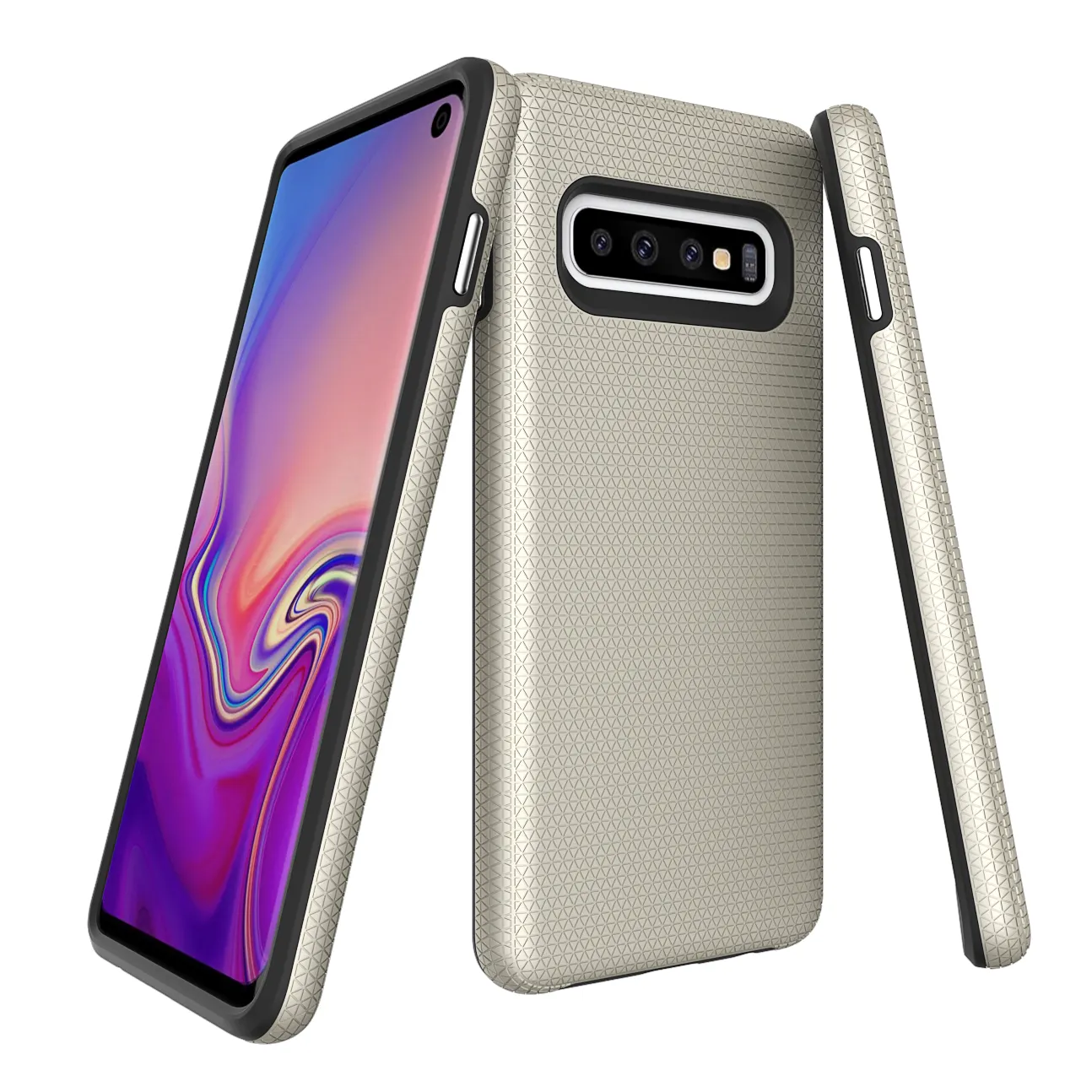 Multiple Colors Fashion Inspired Two Pieces Hybrid Heavy Duty Shockproof Phone Case For Samsung Galaxy S10 S10e S10 Plus S10Lite