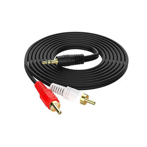 Factory 1,5 M 3M 5M Longitud personalizada Macho <span class=keywords><strong>a</strong></span> macho AUX 3,5mm Jack <span class=keywords><strong>a</strong></span> 2RCA Splitter Cables para PC/MP3/MP4/TV/Teléfono <span class=keywords><strong>celular</strong></span>/Audio para automóvil - Product Image 2