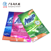 Emballage personnalisé pour lessive en poudre, sachet plastique thermoscellable en aluminium, pochette verticale avec découpe à fente