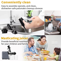Slow Juicer met grote opening voor fruit, vertraagde persing, minder oxidatie, koudgeperste fruitsapmachine