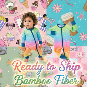 Babylovey Düşük Minimum Sipariş Adedi Hızlı Teslimat Nefes Alabilen Bambu Bebek Pijamaları Yürümeye Başlayan Çocuklar İçin Uzun Kollu Bambu Bebek Tulumu Yazlık - Product Image 1