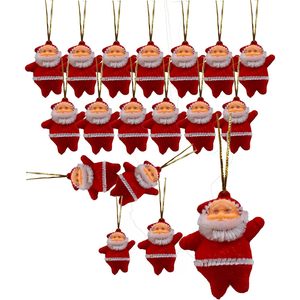 Ensemble de 6 ornements de sapin de Noël de luxe suspendus en forme de wapiti Décorations parfaites pour les fêtes mettant en vedette le Père Noël - Product Image 3