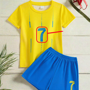 Ensembles de maillots de football OEM pour garçons, jeunes et adultes, printemps/été, sport, 100% polyester, manches courtes, imprimé de personnages - Product Image 3