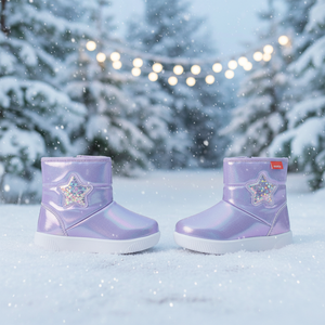 OZKIZ Korean Kids Winter Star Boots Glitter Upper Material Girls' Fashion for 2-7 Years Wholesale - Product Image 3