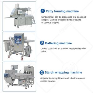 Machine automatique de formage de hamburgers, de poisson et de nuggets de poulet ORME, ligne de production complète de galettes de hamburger - Product Image 3