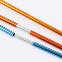 Poteau de tente en aluminium 7075 robuste, 8,5 mm-25 mm, ultraléger et durable, remplacement pour le camping en plein air, la randonnée et les accessoires de tente