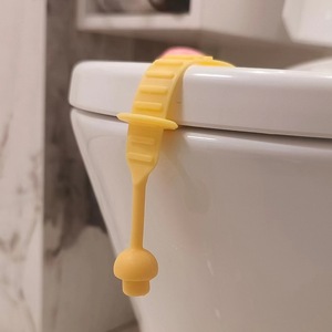 Rehausseur de siège de toilette en silicone, ouvre-couvercle à levage unique, poignée pour garder les mains propres, design moderne, plusieurs couleurs - Product Image 5