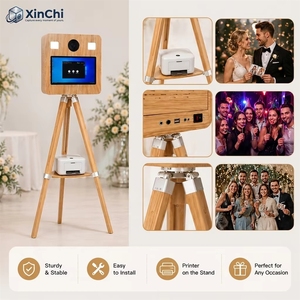 Photomaton rustique en bois avec éclairage automatique et impression instantanée DNP <span class=keywords><strong>QW410</strong></span> pour mariage et fête - Product Image 4