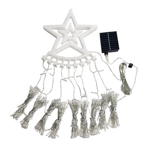 Guirlande lumineuse <span class=keywords><strong>solaire</strong></span> à cascade de 350 LED pour sapin de Noël, télécommande, <span class=keywords><strong>étoile</strong></span>s, nouvelles décorations pour jardin, fête, maison, vacances, IP65 - Product Image 1