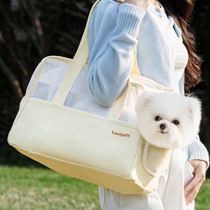Kore tarzı büyük kapasiteli tuval evcil hayvan taşıyıcı ilkbahar yaz nefes açık katlanabilir köpek kedi çantası moda çanta evcil - Product Image 1