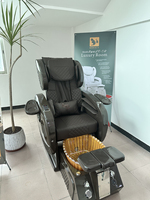 Fauteuil de pédicure électrique de luxe Bomacy avec cuir synthétique, ensemble de spa portable pour salon de manucure, garantie 1 an, 110V-240V