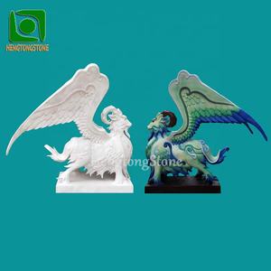 Fibra de vidrio chino antiguo <span class=keywords><strong>Bai</strong></span> <span class=keywords><strong>Ze</strong></span> escultura resina Animal estatua - Product Image 2