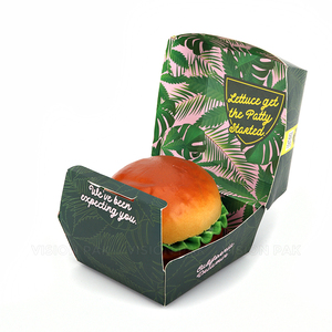 Boîte à hamburger biodégradable personnalisée en carton ondulé pour emporter, emballage alimentaire pour frites et sushis - Product Image 1