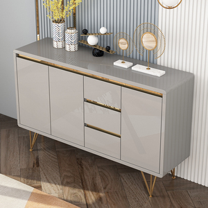 Bảng Điều Khiển 159*40*90 Hiện Đại Sang Trọng Kệ Trưng Bày Tủ Tự Chọn Sang Trọng Tủ Bếp Phòng Ăn Tấm Ván Mdf + Đá Cẩm Thạch + Gỗ Cứng Sang Trọng Hiện Đại Chấp Nhận Được - Product Image 5