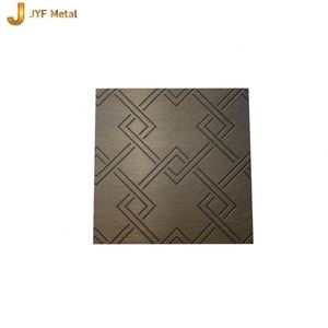 LL233 304 316 Steel Wall Panels <b>Plate</b> Antique Copper Bronze Etched Stainless Steel <b>Door</b> Wall Decoration - Product Image 1