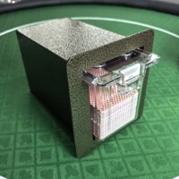 Boîte à cartes professionnelle martelée dorée, étui de luxe texturé bronze pour cartes Baccarat, porte-cartes, accessoire de table de casino
