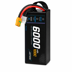 Batterie Li-Po haute puissance 6000mAh 6S 22.2V 100C 133.20Wh avec connecteur XT90 pour drone FPV, UAV, hélicoptère R/C, conception personnalisée OEM ODM en usine - Product Image 1
