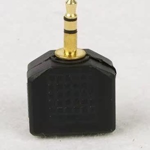 3.5mm Male To 2 Female Audio <b>Adapter</b> <b>Plug</b> In ABS Material For Headphone Connection - Product Image 1
