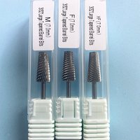 Fraise à ongles en carbure de tungstène de 7,0 mm à grande pointe conique, fraises à ongles 6 en 1, polisseuses à gel pour ongles, fraises à lisser les ongles, or, bleu, arc-en-ciel, violet