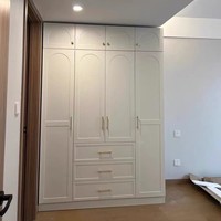 Armoire de chambre à coucher en bambou sur mesure, style européen et américain, design global pour toute la maison, avec dressing