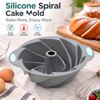 Moule à pâtisserie en silicone en spirale, moule antiadhésif robuste avec design torsadé