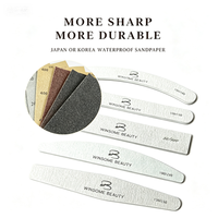 Lime à ongles zébrée double face professionnelle jetable en gros, grain 100/180, outils de manucure personnalisables pour salon