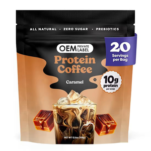 Café con Alto Contenido de Proteínas OEM, Compatible con Dieta <span class=keywords><strong>Keto</strong></span>, Café Helado en Polvo con Proteína de Suero 500g, Sabor Amargo para Concentración, Energí<span class=keywords><strong>a</strong></span> y Salud Intestinal - Product Image 3