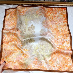100% Mulberry Silk <b>Scarf</b> 70x70cm Botanical Garden Luxury Feeling <b>Square</b> Custom Printed Design <b>Scarf</b> Factory Direct - Product Image 1