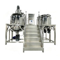 Cuve de mélange industrielle 500L avec agitateur émulsifiant sous vide, machine à fabriquer la mayonnaise, mélangeur à cisaillement élevé pour la transformation alimentaire, pour lotions et gels