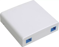 Boîtier de terminaison fibre optique FTTH Type 2 à 2 cœurs, panneau de distribution intérieur avec adaptateur SC, plaque frontale de sortie, panneau de télécommunications blanc