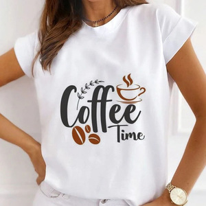 Của Phụ Nữ Giá Rẻ Đồng Bằng T Áo Sơ Mi Ngắn Tay Áo Tình Yêu Đồ Họa In T-Shirt Cô Gái Xinh Đẹp Áo Giản Dị Phụ Nữ O Cổ Làm Việc Mềm Tops - Product Image 2