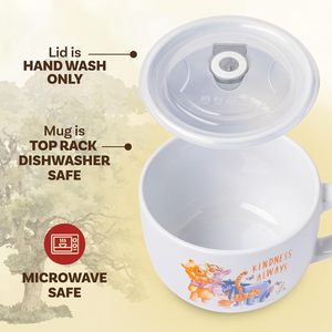 <span class=keywords><strong>Taza</strong></span> de Sopa de Cerámica Silver Buffalo <span class=keywords><strong>Disney</strong></span> Winnie Pooh, Amabilidad Siempre, con Diseño de Eeyore, Tigger y Piglet, Tapa de Plástico Ventilada, 24 Onzas - Product Image 6