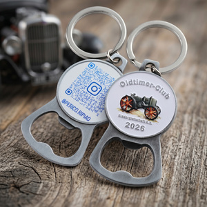 Décapsuleur personnalisé en alliage de zinc émaillé et imprimé, porte-clés décapsuleur de bière avec logo et code QR pour restaurants et événements - Product Image 5