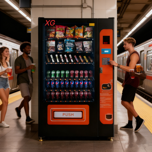 Subway StationUnderground Station Snack Drink Automatic Combo Vending Machine Snack and Drink Hot Food Vending Machine Automatic