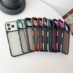 เคส iPhone 17 Pro Max รุ่นใหม่แบบมีร่อง, 16 / 15 สีดำด้านโปร่งแสง, 14 ลายหยดน้ำ, 13 ขอบสีแบบครอสบอร์เดอร์ - Product Image 5