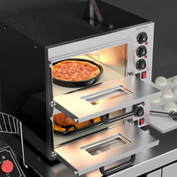 Four à pizza grande capacité 12 pouces Four électrique pour pizza 300 degrés Four à double étage Commercial
