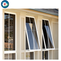 Fenêtres à auvent modernes en alliage d'aluminium sur mesure, résistantes aux impacts et aux ouragans, pour appartements, villas et bâtiments commerciaux