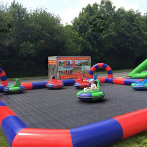 Pista de Autos de Choque Inflable, Pista de Carreras Eléctrica de Autos de Choque, Pistas de Carreras de Karts Inflables, Arena para Niños - Product Image 1