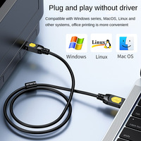 Cable USB 2.0 de Alta Calidad Tipo A a Tipo B, Transferencia de Datos de Alta Velocidad de 480 Mbps para Impresora, Máquina de Fax, etc.