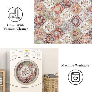 Collezione Boho Vintage persiano tappeto basso accento moderno tappeto per adolescenti per Hotel da pranzo lavabile grande tappeto vivente - Product Image 6