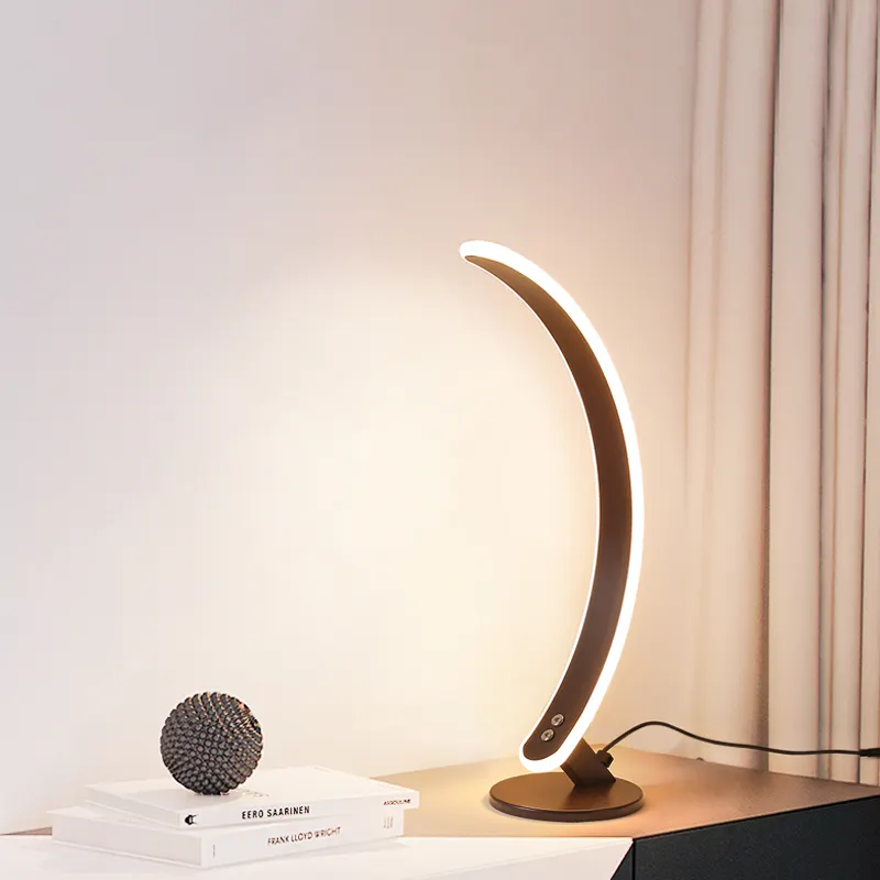 Fabrik preis Custom Design Kurven lampen Home Decor Bett Lesen Sie Led Tisch leuchten