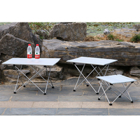 Singda Table pliable légère pour barbecue, plage, Camping, petite Table pliante pour cuisine en plein air, Camping, Mini Table d'épissure en aluminium
