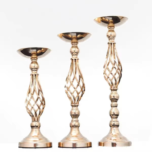 European-Style Electroplated Gold Flower Vase High Quality <b>Wedding</b> Decoration <b>Props</b> for Hotels <b>Wedding</b> Aisle - Product Image 1