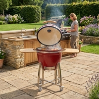 Barbecue Kamado AUPLEX pour l'extérieur, norme américaine, 23 pouces, en céramique, au charbon de bois, polyvalent, style argentin