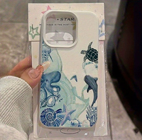 Coque de téléphone en TPU à motif en cuir imprimé tortue, étoile de mer et fleurs, compatible avec iPhone 11 12 13 14 15 16 17 Pro Max