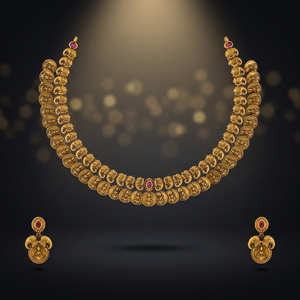 Women's Zircon Antique Brass Wedding <b>Necklace</b> 190345 - Product Image 2