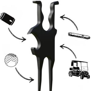 Outil multifonctionnel de golf magnétique avec pince à cigare, outil de réparation de divots de golf, pince en zinc, accessoires pour chariot de golf - Product Image 3
