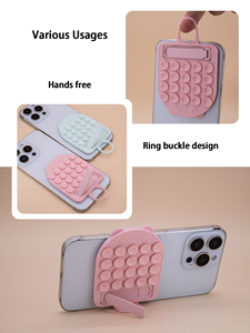 Support de téléphone portable en silicone couleur unie, 20 ventouses, étanche, antidérapant, avec support pliable invisible - Product Image 6