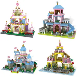 960/1073PCS Mini Building Blocks Bricks Girls Series Princess Castle Model Set DIY Assembling Toys for Children