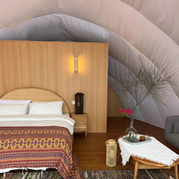 Nouvelle conception tendance, abri de glamping de luxe pour complexe hôtelier en plein air, tente dôme de camping style Star Safari, prix fabricant pour hôtels